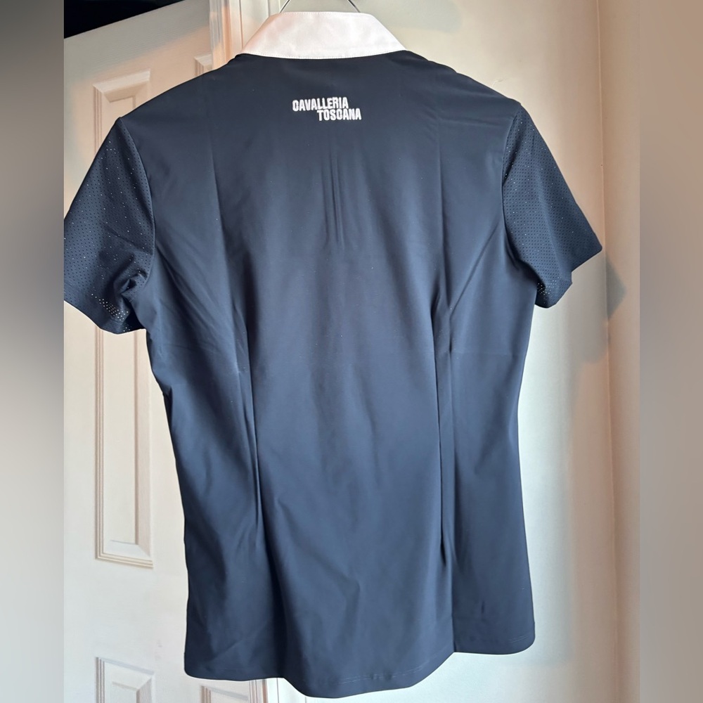 NWT Cavalleria Toscana Perforated Short Sleeve Competition Shirt - Picture 5 of 6